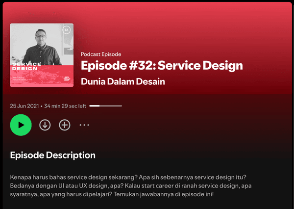 Spotify podcast episode